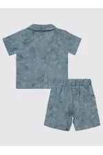 Erkek Çocuk Takım 2-5 Yaş Soft Mavi - Paket