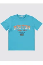 T-shirt garçon turquoise 6-9 ans - Emballage