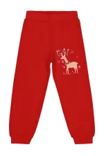 Bas de survêtement rouge pour fille (2-5 ans) - Lot