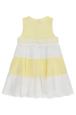 Ensemble combinaison et robe pour fille, 2-5 ans, jaune et blanc - Emballage