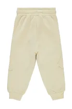 Boy's Tracksuit Bottoms 2-5 Years Old Stone Color - Pack