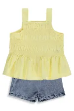 Ensemble d'équipe pour filles de 2 à 5 ans, jaune - Emballage