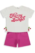 Kız Çocuk Takım 2-5 Yaş Ekru - Paket