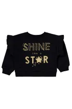 Girls Tracksuit Set 2-5 Years Old Black-Black - Package