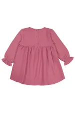 Ensemble gilet et robe pour fille de 2 à 5 ans, rose poudré - Pack