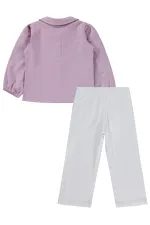 Girls' Outfit Set 2-5 Years Old Lilac-White - Package