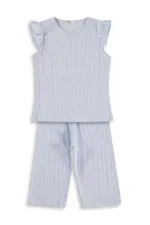 Kız Çocuk Pijama Takımı 10-13 Yaş Açık Mavi - Paket