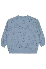 Bebek Sweatshirt 0-24 Ay Buz Mavi - Paket