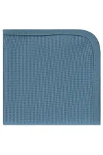 Couverture et lange pour bébé 0-24 mois, bleu indigo doux - Emballage