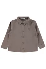 Boys' Shirt, Ages 2-5, Dark Brown - Pack