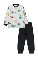 Erkek Çocuk Pijama Takımı 6-9 Yaş Füme - Paket