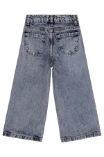 Girls' Denim Trousers, Ages 2-5, Blue - Pack