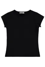 T-shirt noir pour fille Km 10-13 ans - Emballage