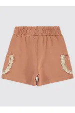 Kız Çocuk Şort 6-9 Yaş Kiremit - Paket