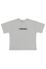 T-shirt garçon, 10-13 ans, couleur pierre foncée - Emballage