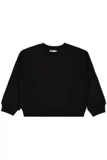 Kız Çocuk Sweatshirt 6-9 Yaş Siyah - Paket