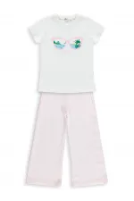 Kız Çocuk Takım 2-5 Yaş Kırık Beyaz-Pembe - Paket