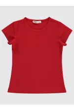 Girls' T-shirt, Ages 2-5, Red - Pack