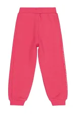 Girl's Tracksuit Bottoms 2-5 Years Old Dark Pink - Pack