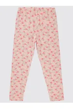 Leggings pour filles de 6 à 9 ans, couleur saumon - Emballage