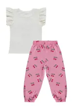 Kız Çocuk Takım 2-5 Yaş Ekru - Paket