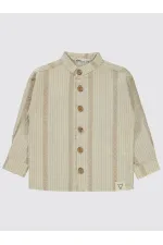 Erkek Çocuk Gömlek 2-5 Yaş Taş Rengi - Paket