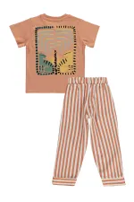 Erkek Çocuk Takım 2-5 Yaş Kiremit - Paket