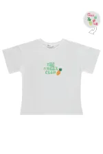 T-shirt fille, 6-9 ans, blanc cassé - Lot T-shirt fille, 6-9 ans, blanc cassé - Lot