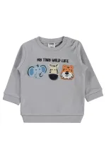 Bebek Sweatshirt 0-24 Ay Gri - Paket