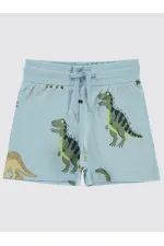 Short garçon 2-5 ans bleu glacier - Emballage