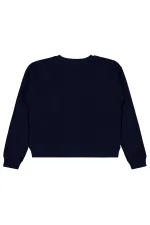 Girl's Sweatshirt 10-13 Years Old Dark Navy Blue - Package