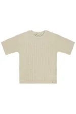 T-shirt garçon, 10-13 ans, couleur latte - Lot