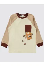 Erkek Çocuk Pijama Takımı 2-5 Yaş Kahve - Paket