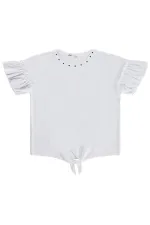 Girls' T-shirt, Ages 10-13, Off-White - Pack