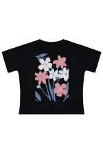 Lot de t-shirts noirs pour filles, 2-5 ans