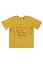 T-shirt garçon KM 6-9 ans moutarde foncée - Lot