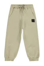 Boys' Sweatpants, Ages 2-5, Stone Color - Pack
