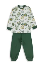 Ensemble pyjama garçon 2-5 ans vert doux - Emballage
