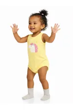 Body bébé à boutons-pression 0-24 mois jaune clair - Emballage