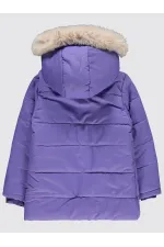 Kız Çocuk Mont 6-9 Yaş Lila - Paket