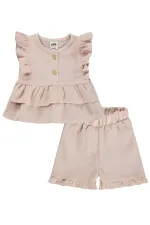 Bebek Takım 6-18 Ay Pudra - Paket