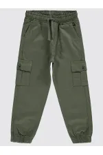 Pantalon garçon 10-13 ans, vert amande - Lot