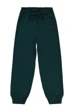 Pantalon de survêtement garçon 6-9 ans Vert mousse foncé - Lot
