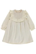 Kız Çocuk Jile ve Elbise 6-9 Yaş Bej - Paket