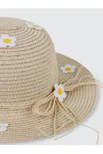 Kız Çocuk Şapka Bere 6-9 Yaş Ekru - Paket