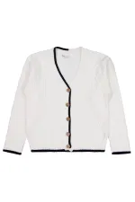 Kız Çocuk Hırka 10-13 Yaş Ekru - Paket