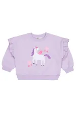 Kız Çocuk Sweatshirt 2-5 Yaş Lila - Paket