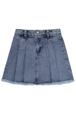 Girls' Skirt, Ages 6-9, Blue - Package
