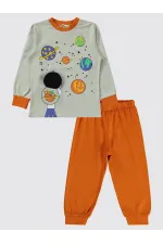 Erkek Çocuk Pijama Takımı 2-5 Yaş Oranj - Paket
