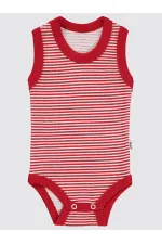 Bebek Çıtçıtlı Badi 0-24 Ay Kırmızı - Paket